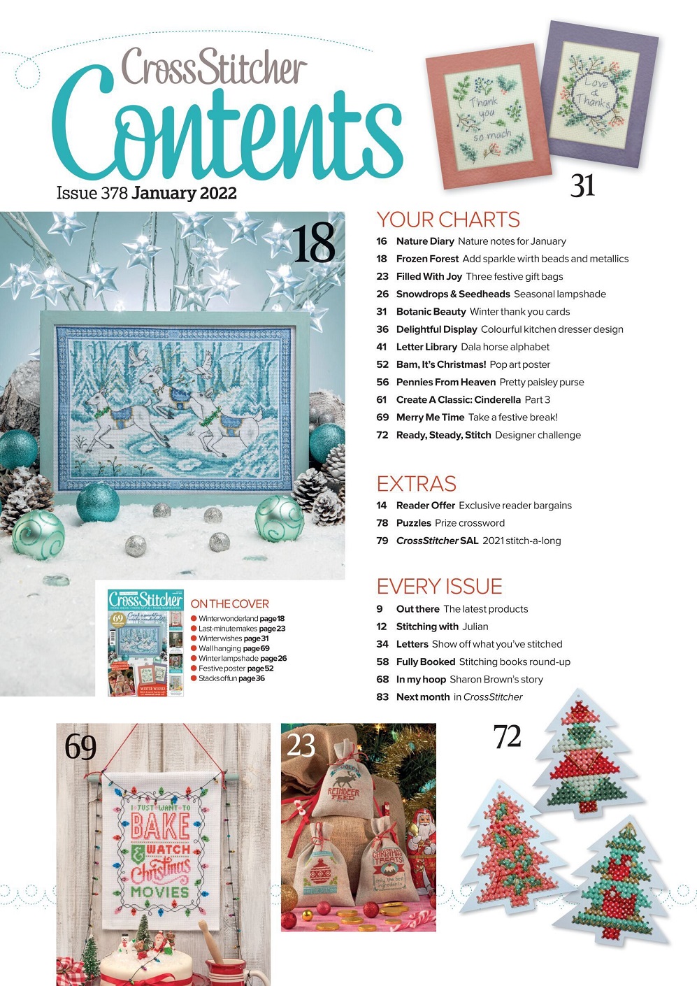 Схемы вышивки крестом в журнале "CrossStitcher" №378 2022
