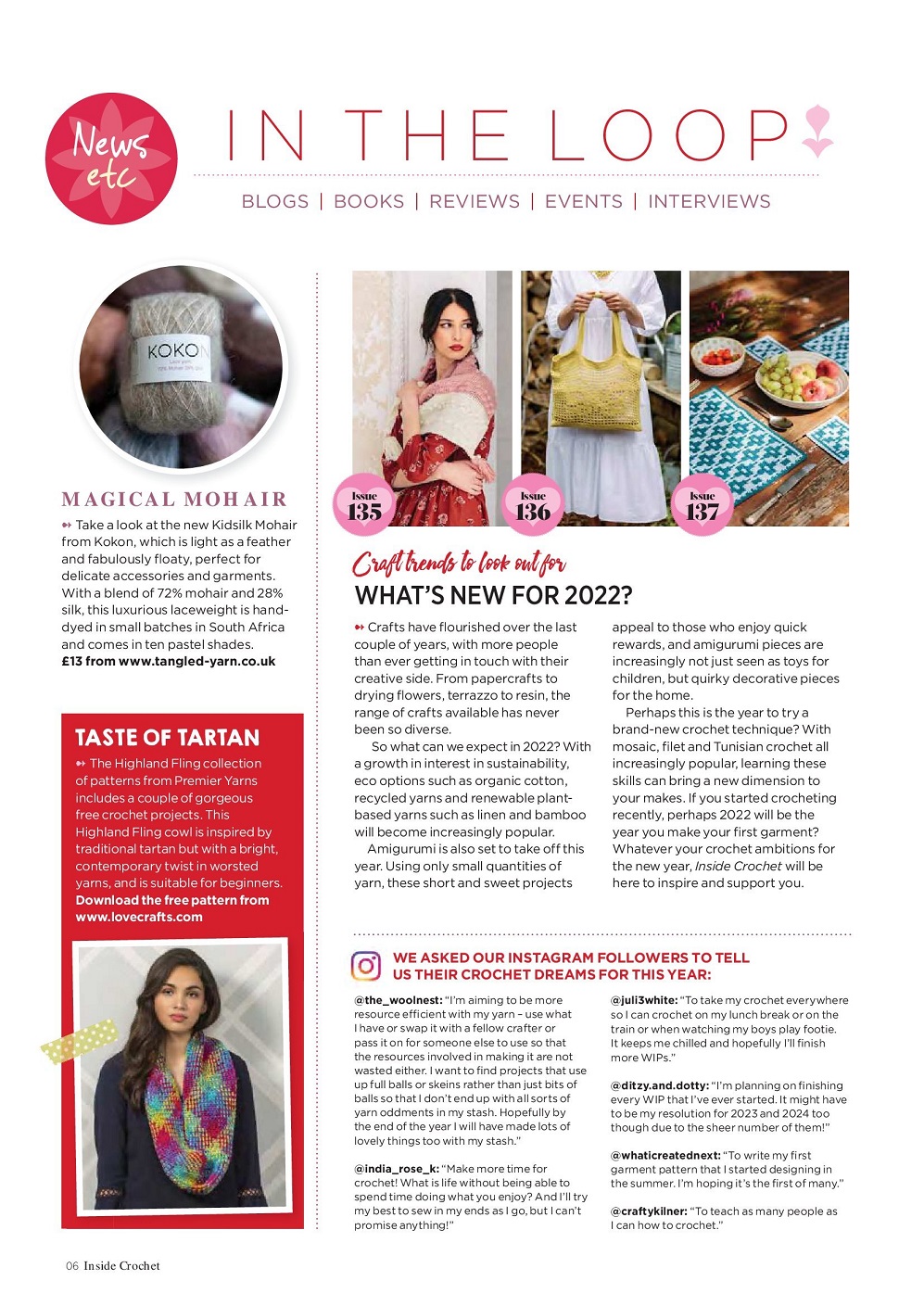 Вязаные модели одежды в журнале "Inside Crochet №144 2022"