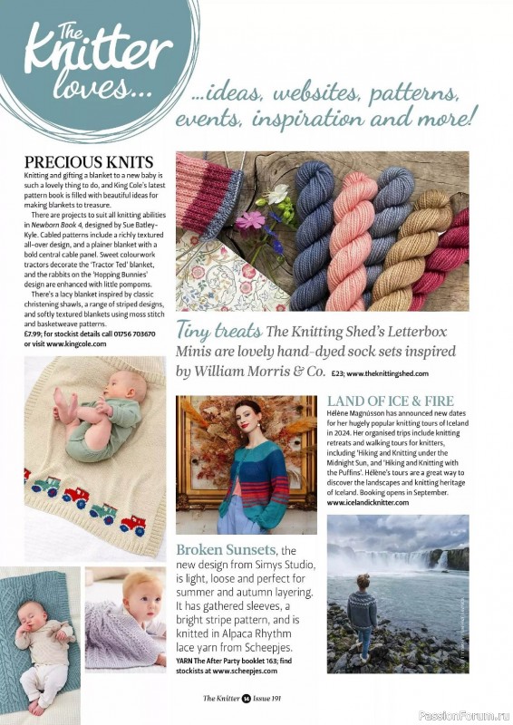 Вязаные проекты спицами в журнале «The Knitter №191 2023»
