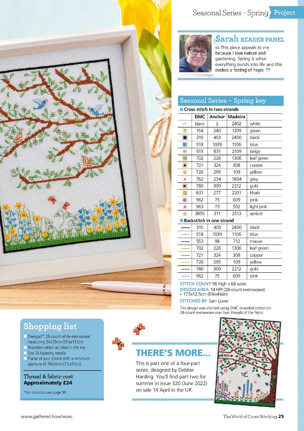 Идей для вышивания в журнале "The World of Cross Stitching №317 2022"