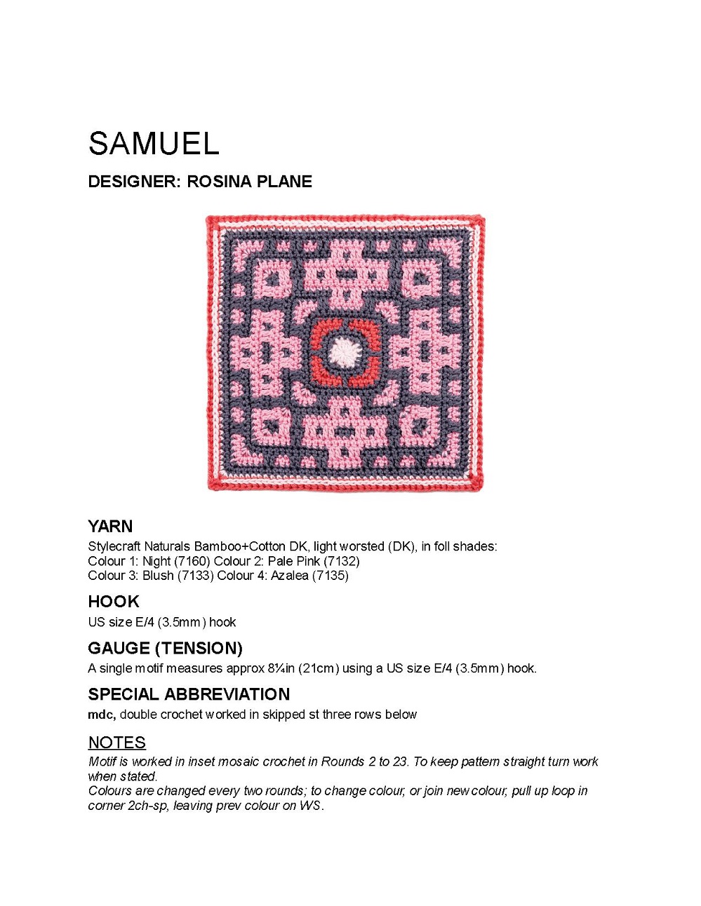 Коллекция проектов крючком в книге &laquo;100 Crochet Tiles&raquo;
