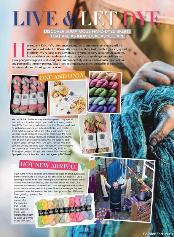 Вязаные модели спицами в журнале «Let's Knit №185 2022»