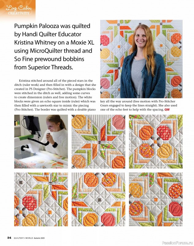 Коллекция проектов для рукодельниц в журнале «Quilter's World - Autumn 2025»