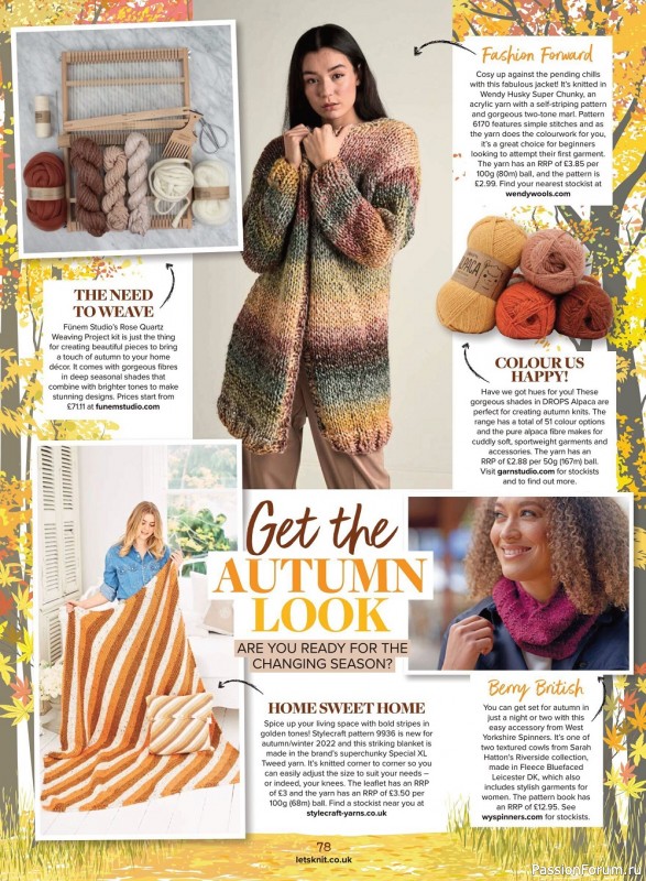 Вязаные модели спицами в журнале «Let's Knit №187 2022»