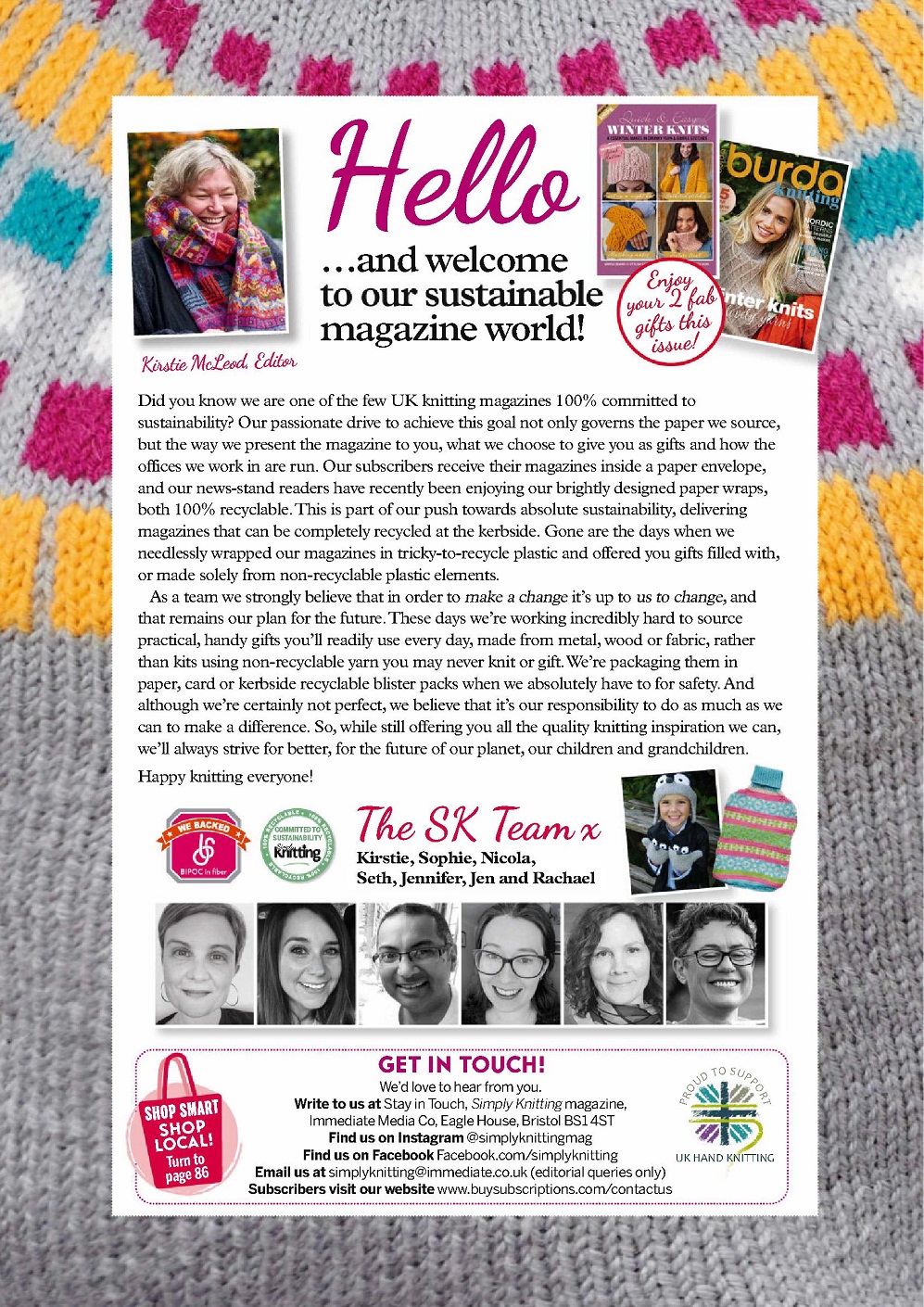 Вязаная одежда для взрослых и детей в журнале &quot;Simply Knitting №220 2022&quot;