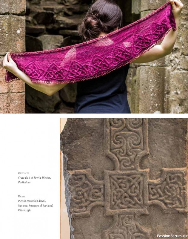 Коллекция узоров для шалей в книге «Celtic Cable Shawls»