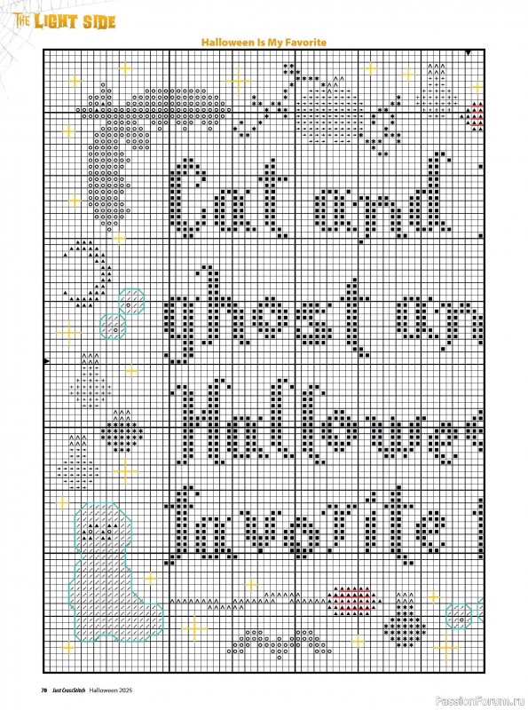 Коллекция вышивки в журнале «Just CrossStitch - Halloween 2025»