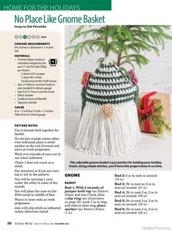 Вязаные проекты крючком в журнале «Crochet World - December 2022»