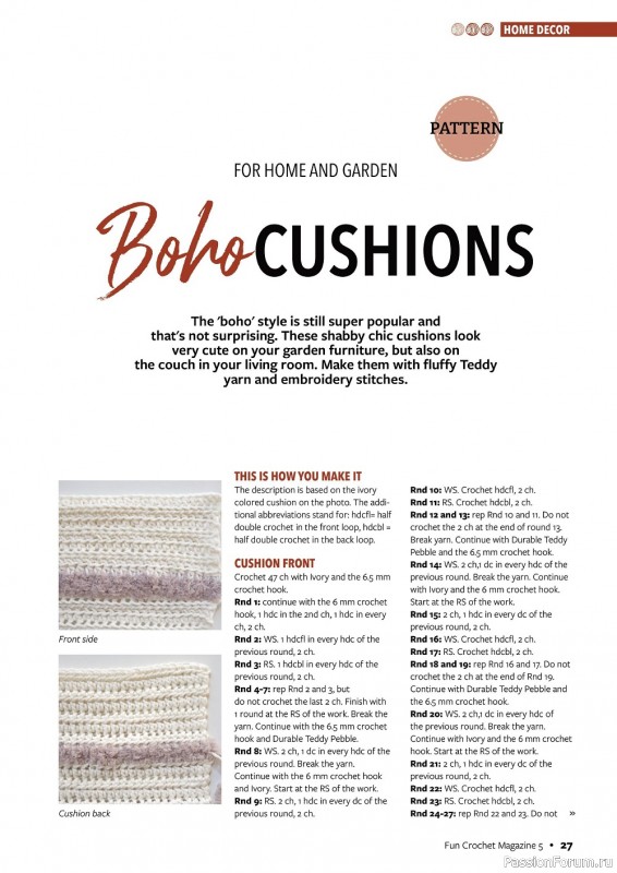 Вязаные проекты крючком в журнале «Fun Crochet №5 2022»