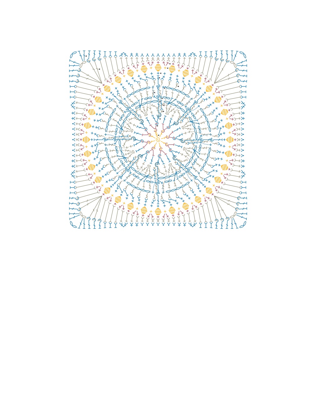 Коллекция проектов крючком в книге &laquo;100 Crochet Tiles&raquo;