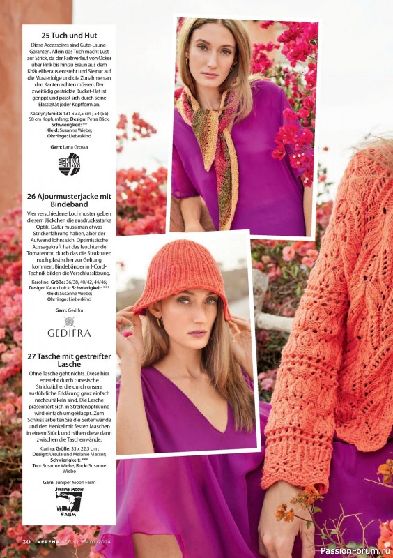 Вязаные модели в журнале «Verena Stricktrends №1 2024»