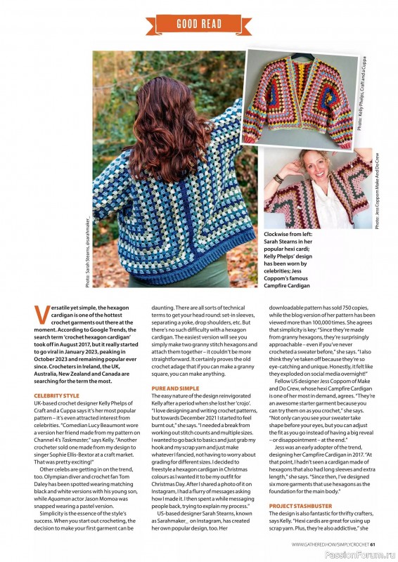 Вязаные проекты крючком в журнале «Simply Crochet №151 2024»