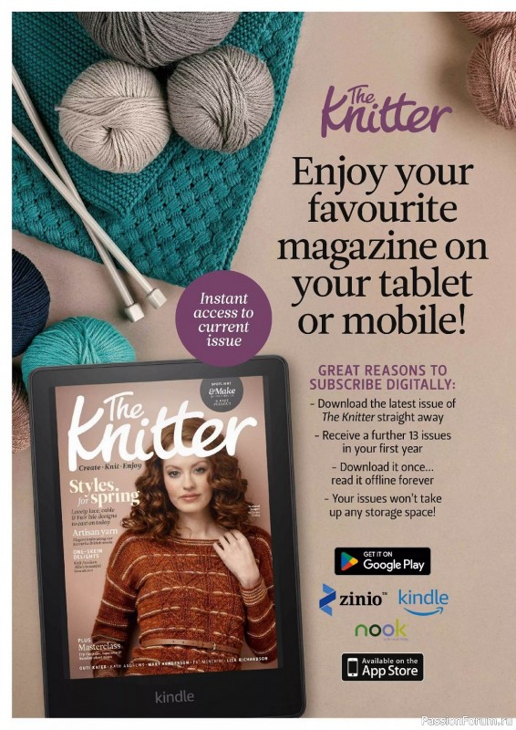 Вязаные проекты спицами в журнале «The Knitter №191 2023»