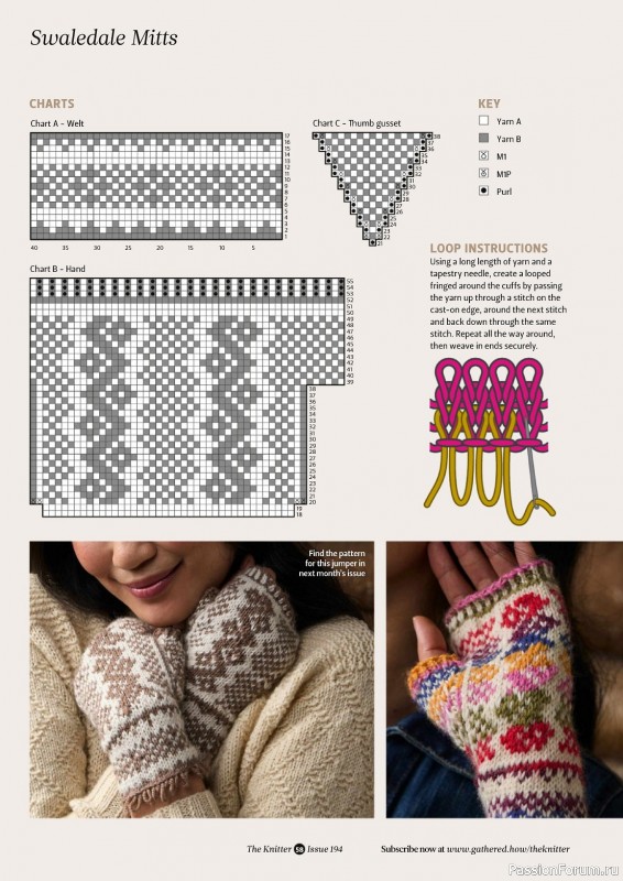 Вязаные проекты спицами в журнале «The Knitter №194 2023»
