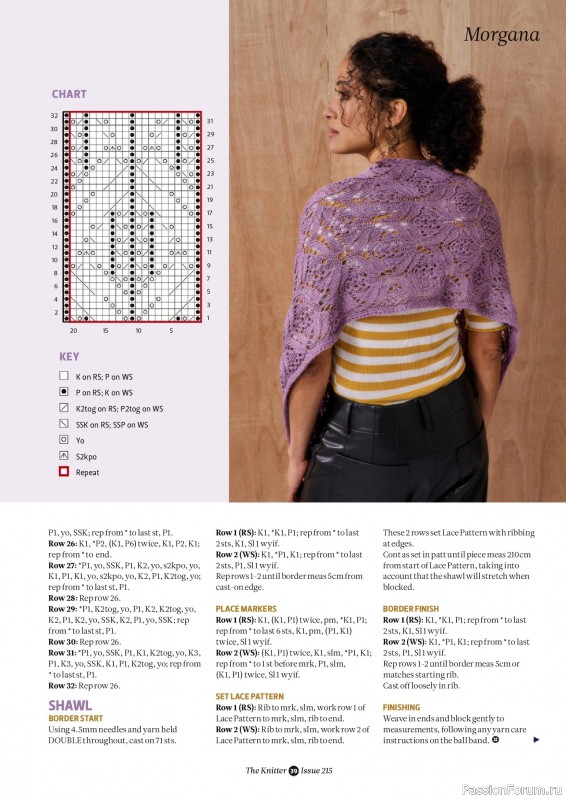 Вязаные проекты спицами в журнале «The Knitter №215 2025»