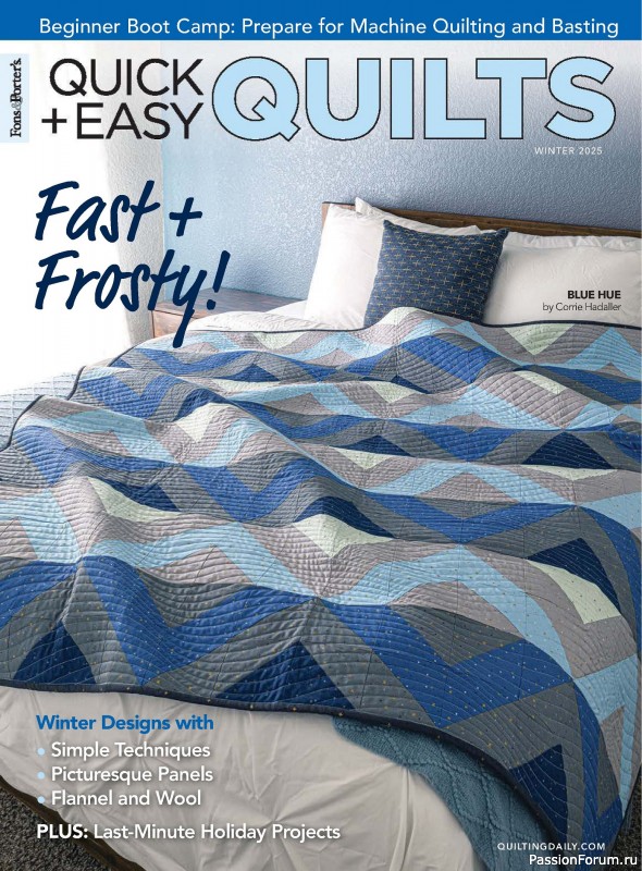 Коллекция проектов для рукодельниц в журнале &laquo;Quick+Easy Quilts - Winter 2025&raquo;