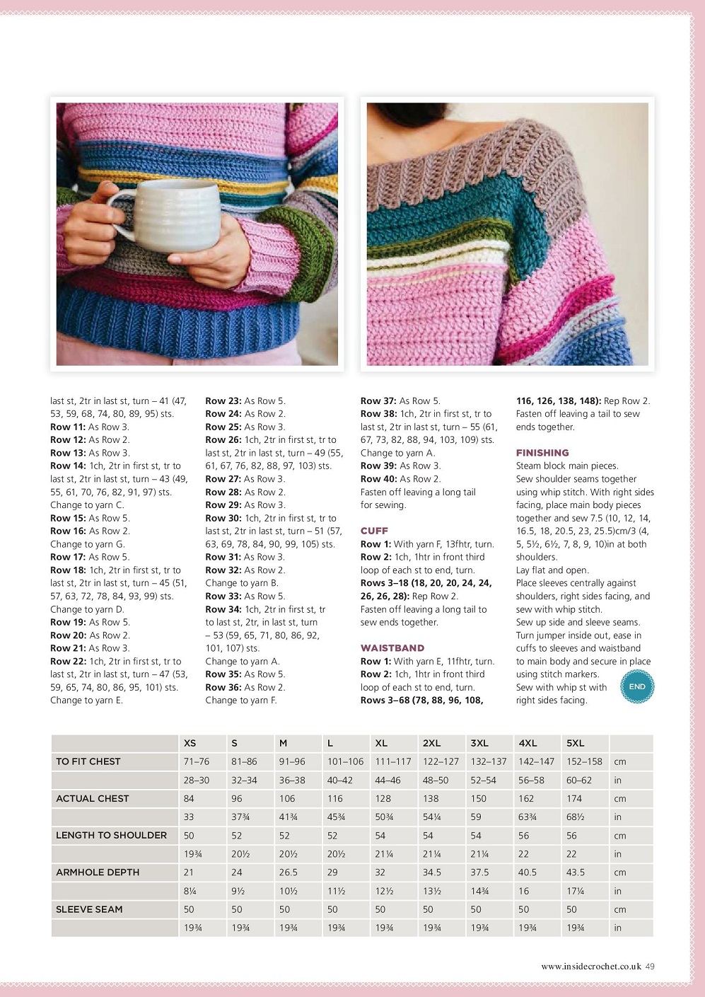Вязаные модели одежды в журнале "Inside Crochet №144 2022"