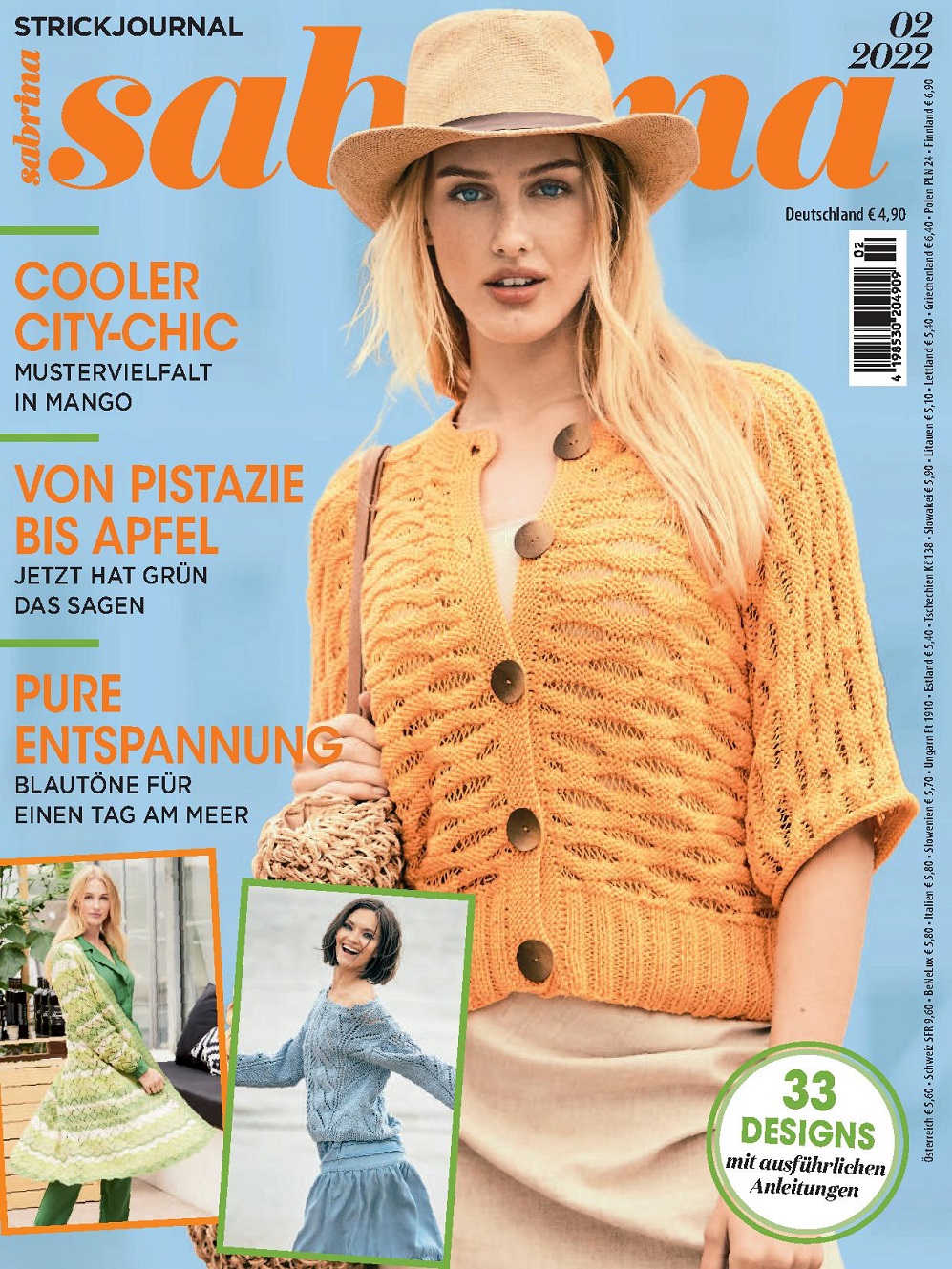 Вязаные модели для женщин в журнале "Sabrina №2 2022 Germany"