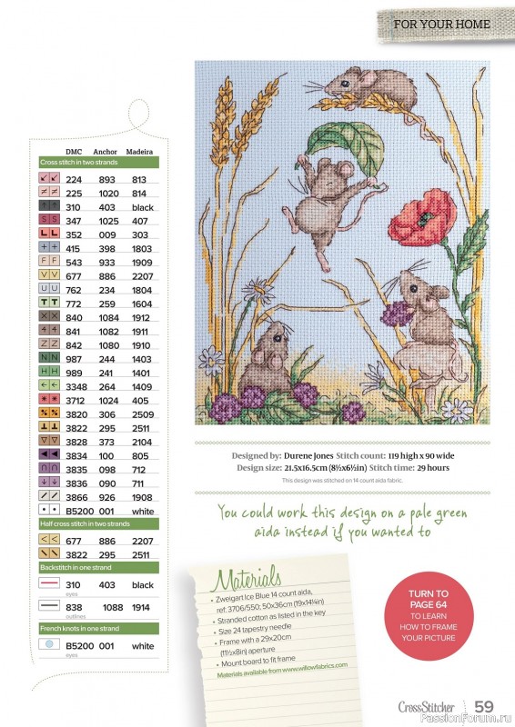 Коллекция вышивки в журнале «CrossStitcher №401 2023»