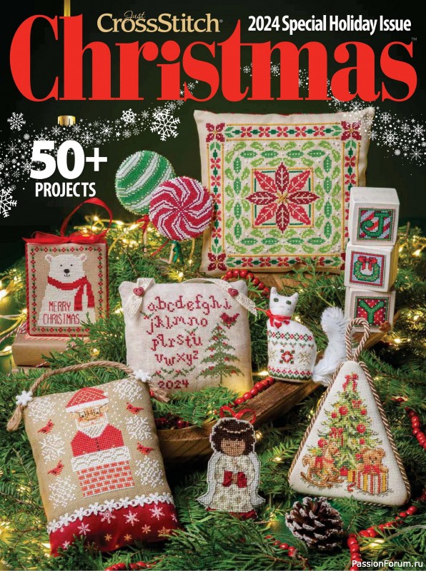 Коллекция вышивки в журнале &laquo;Just Cross Stitch - Christmas 2024&raquo;