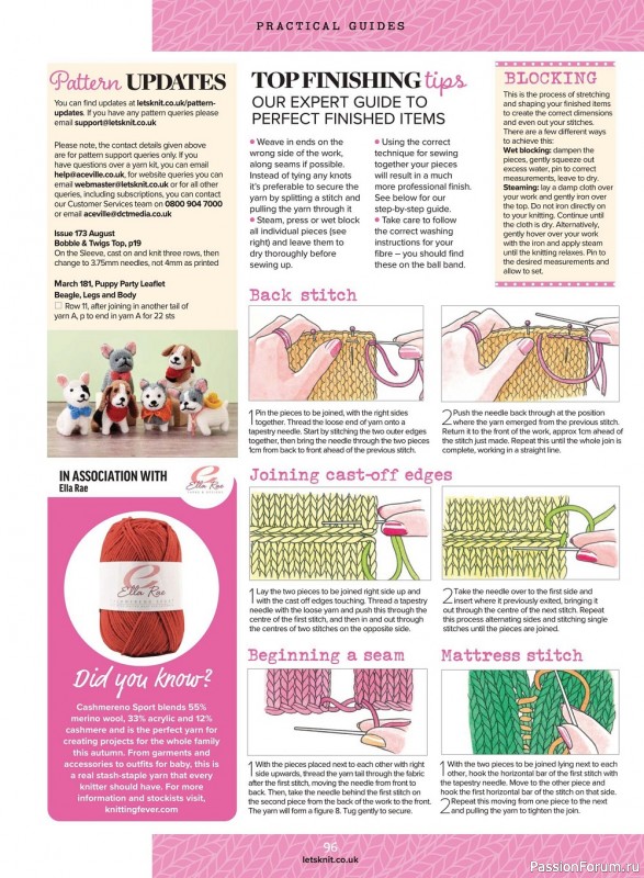 Вязаные модели спицами в журнале «Let's Knit №187 2022»