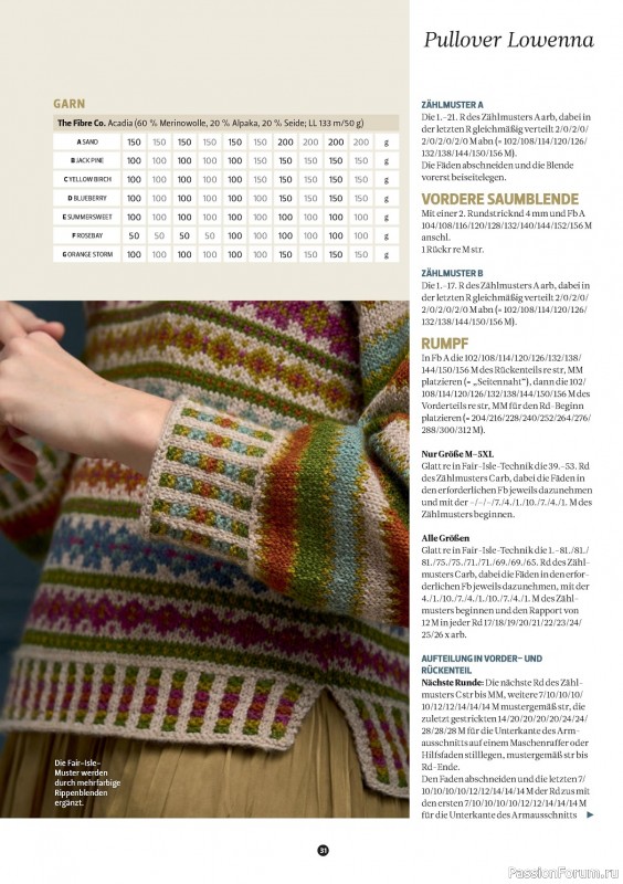 Вязаные модели спицами в журнале «The Knitter №63 2023 Germany»