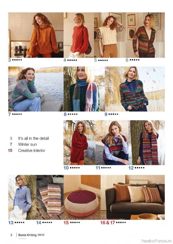 Вязаные модели спицами в журнале «Вurda Knitting №9 2022»