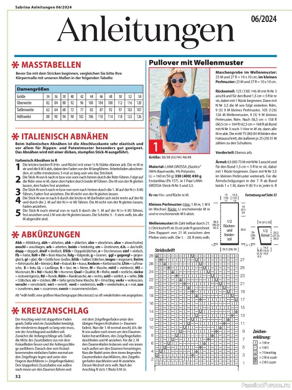 Вязаные модели в журнале «Sabrina German №6 2024»