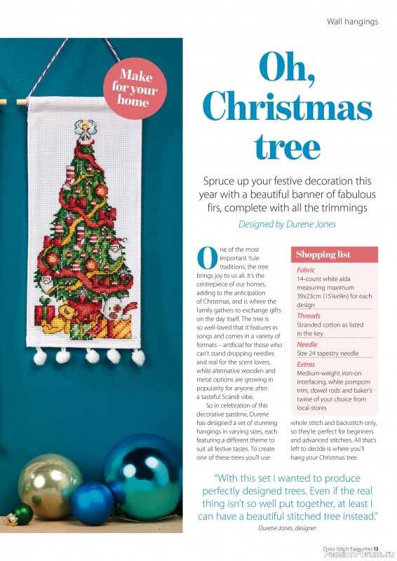 Коллекция вышивки в журнале «Cross Stitch Favourites - Christmas 2023»