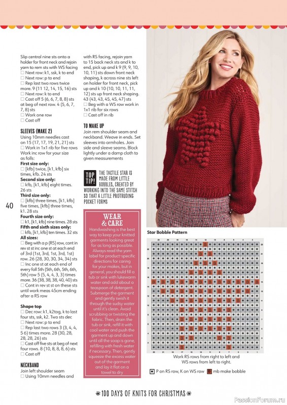 Коллекция проектов в журнале «S100 Days of Knits for Christmas №17 2022»