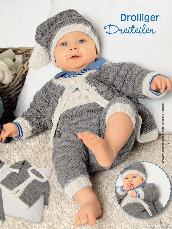 Вязаные модели для детей в журнале «Baby Strick №3 2024»