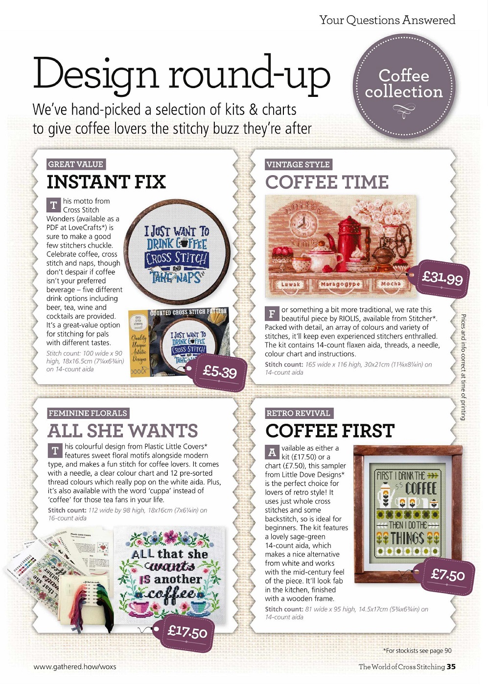 Для любителей вышивания крестом журнал "The World of Cross Stitching" №315 2021