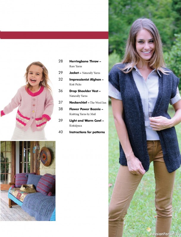 Вязаные модели спицами в журнале «Australian Knitting Vol.17 №1 2025»