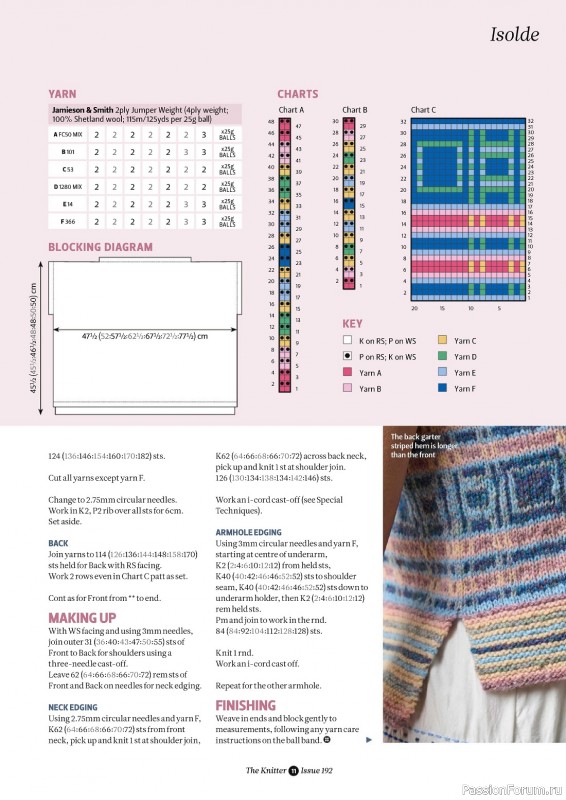 Вязаные проекты спицами в журнале «The Knitter №192 2023»