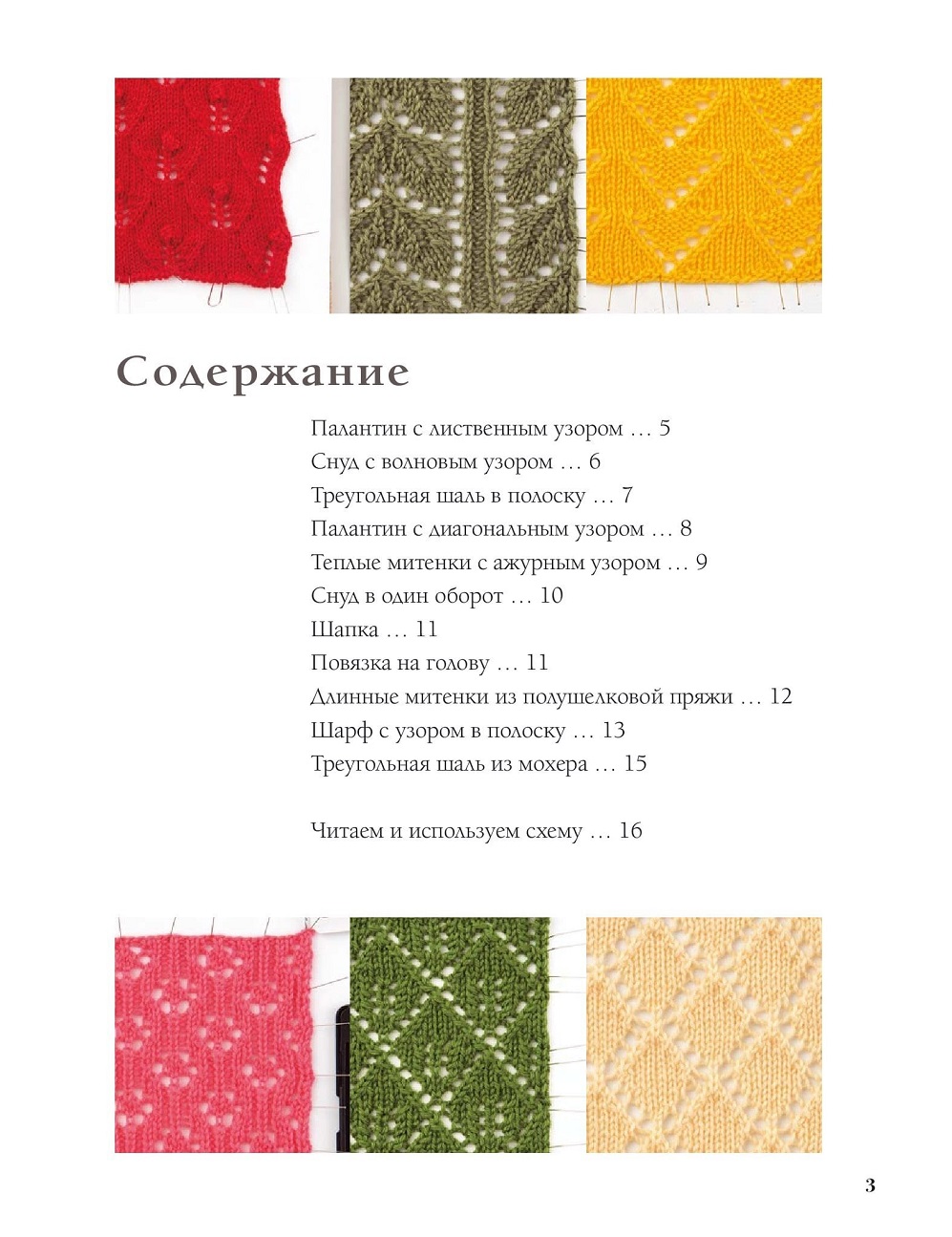 Ажуры для вязания на спицах
