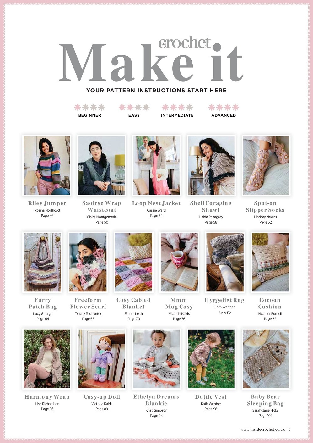 Вязаные модели одежды в журнале "Inside Crochet №144 2022"