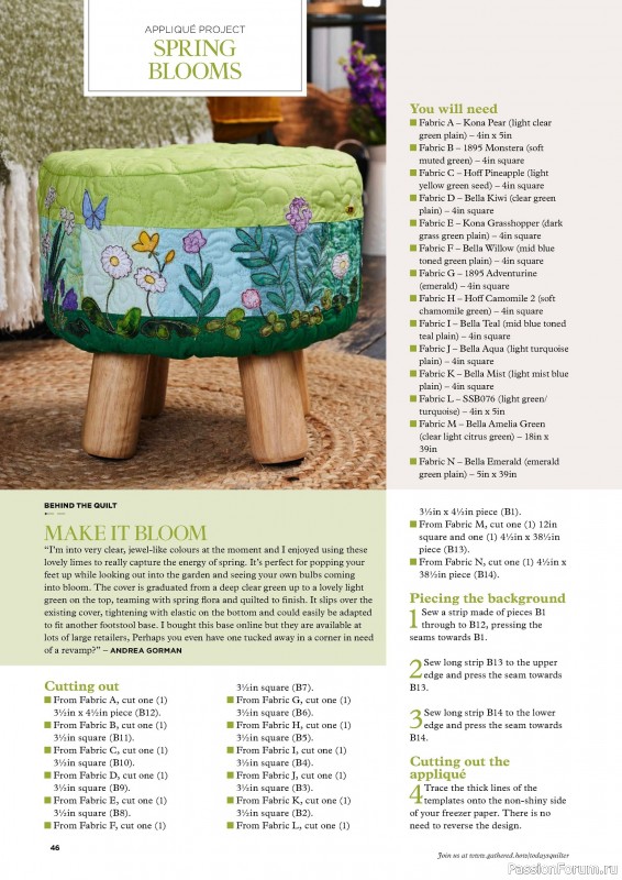 Коллекция проектов для рукодельниц в журнале «Todays Quilter №122 2024»
