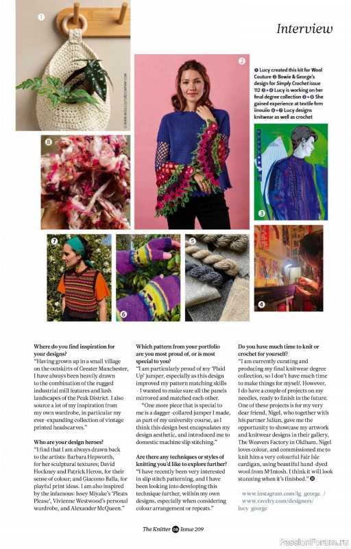 Вязаные проекты спицами в журнале «The Knitter №209 2024»