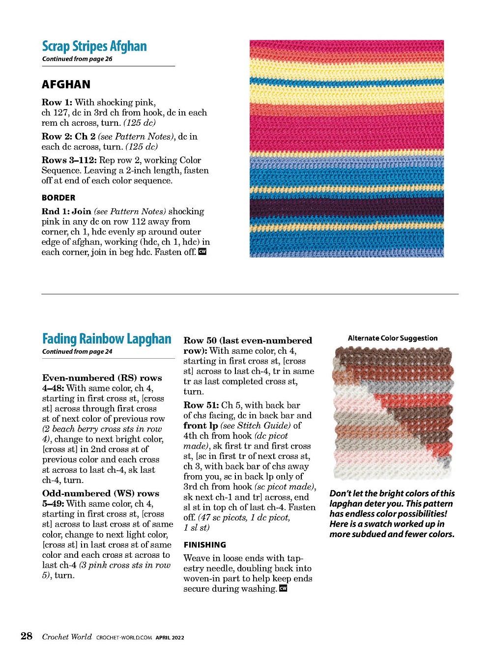 Вязание для всей семьи в журнале «Crochet World – April 2022»