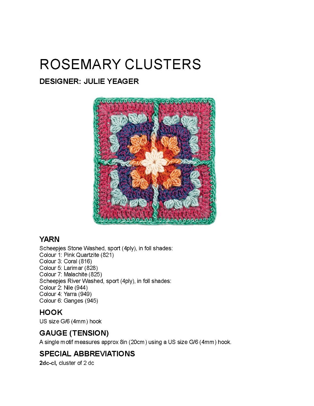 Коллекция проектов крючком в книге &laquo;100 Crochet Tiles&raquo;