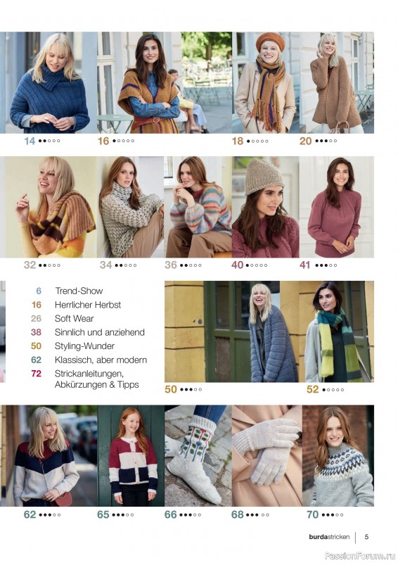 Вязаные модели в журнале «Burda Stricken №5 2020»