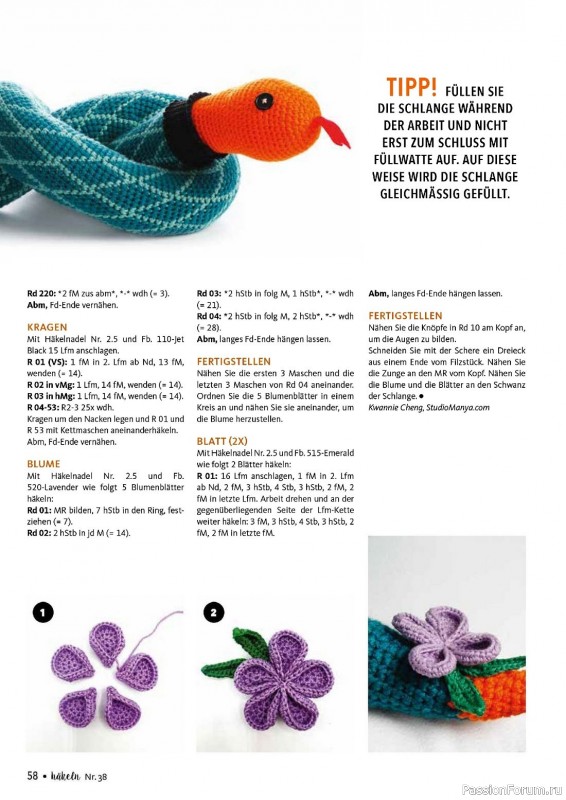 Вязаные проекты крючком в журнале «Hakeln Das MaschenMagazin №38 2023»