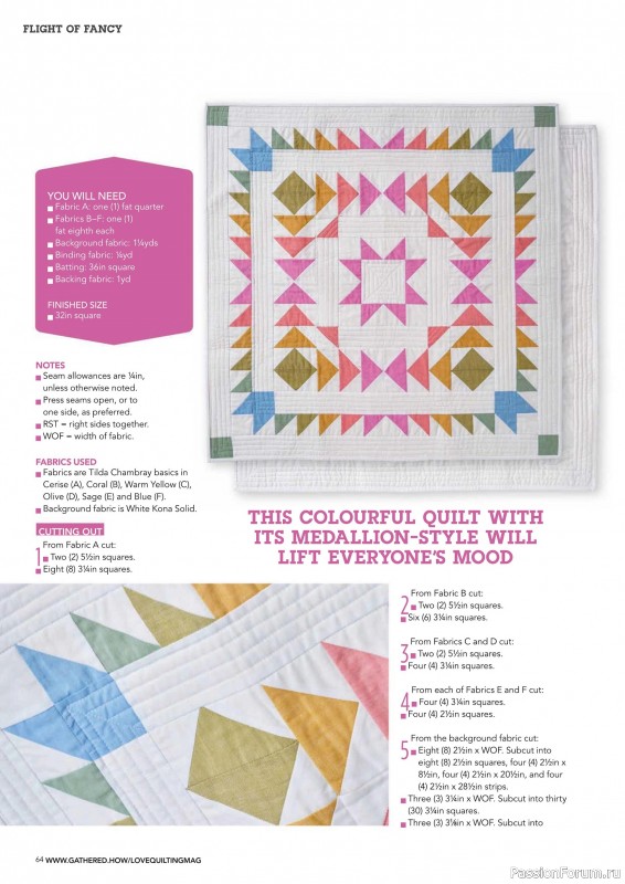 Коллекция проектов для рукодельниц в журнале «Love Patchwork & Quilting №152 2025»