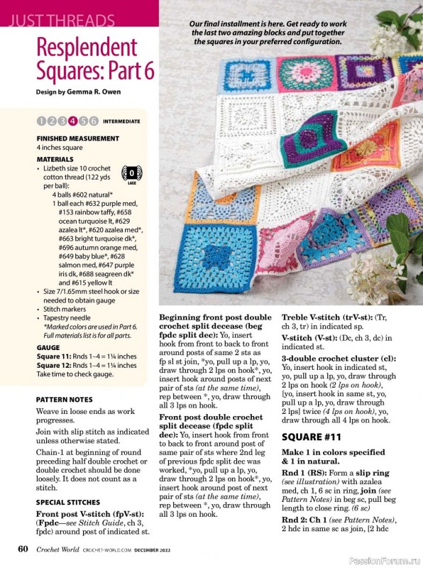 Вязаные проекты крючком в журнале «Crochet World - December 2022»