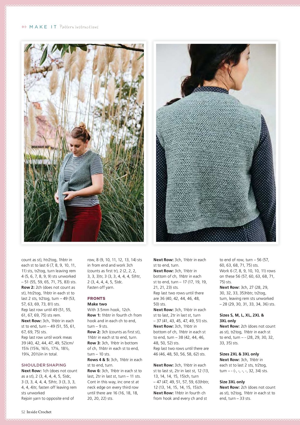 Вязаные модели одежды в журнале "Inside Crochet №144 2022"