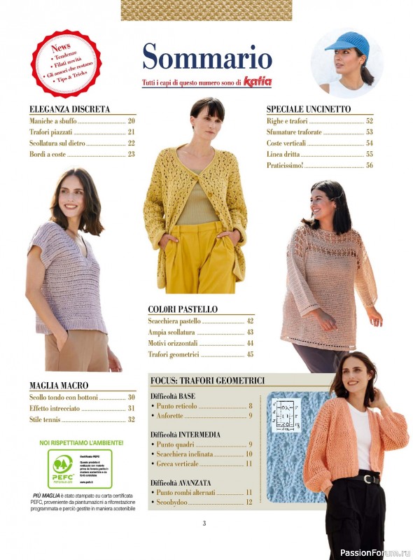 Вязаные модели в журнале «Piu Maglia №41 2024»