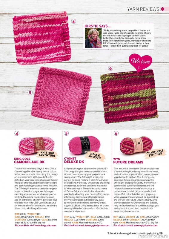 Вязаные проекты крючком в журнале «Simply Knitting №247 2024»