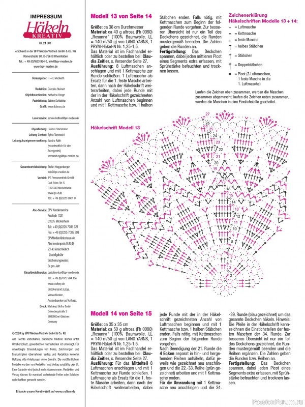 Вязаные проекты крючком в журнале «Hakeln Kreativ №1 2024»