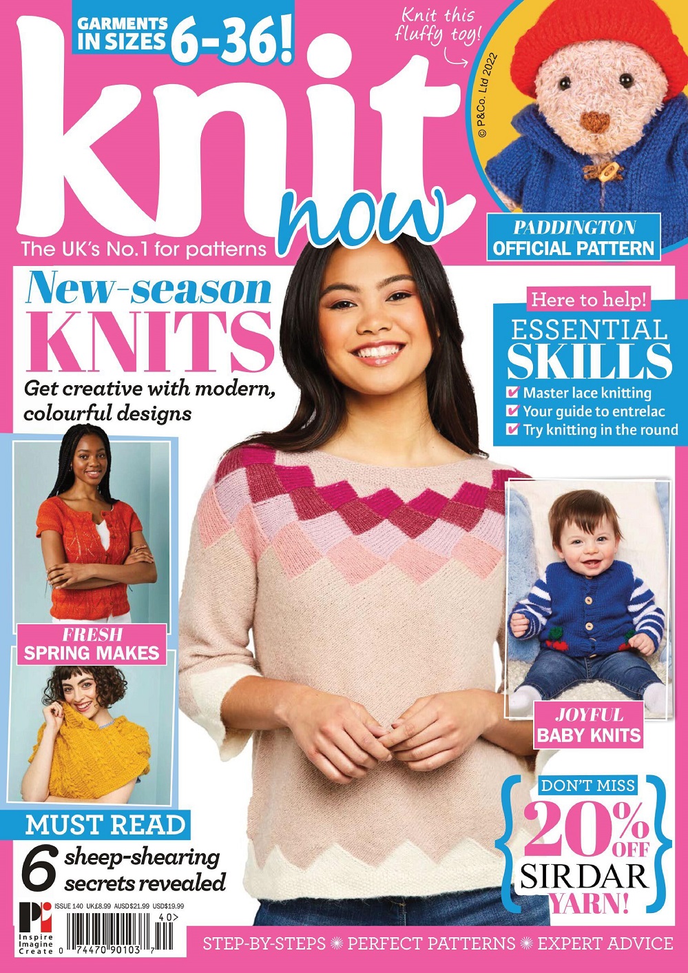 Вязаные модели спицами в журнале &laquo;Knit Now №140 2022&raquo;