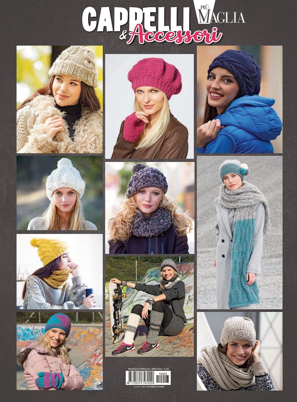 Женские модели спицами для весны и лето. &quot;Piu Maglia Cappelli - Accessori&quot; №3 2021
